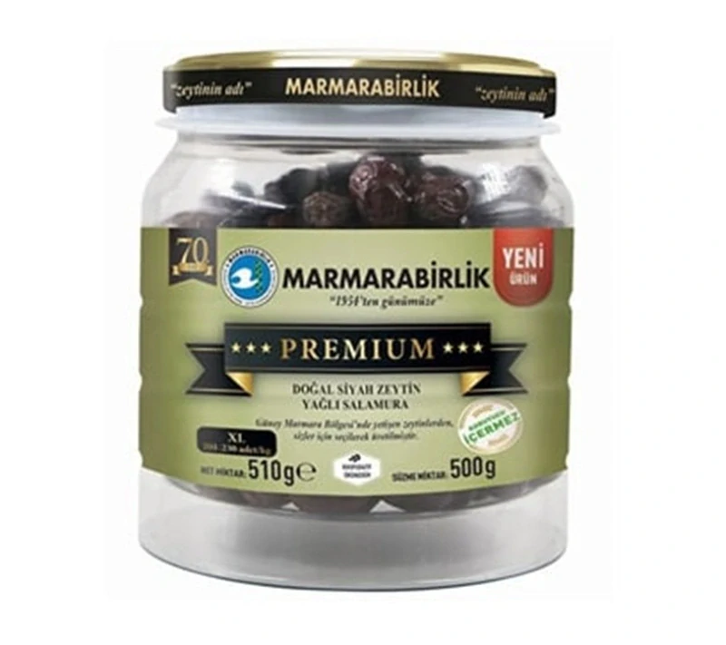 MARMARABIRLIK Olivy černé turecké premium XL 500 g