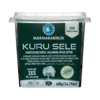 MARMARABIRLIK Olivy černé turecké sušené s peckou 3XS 400 g